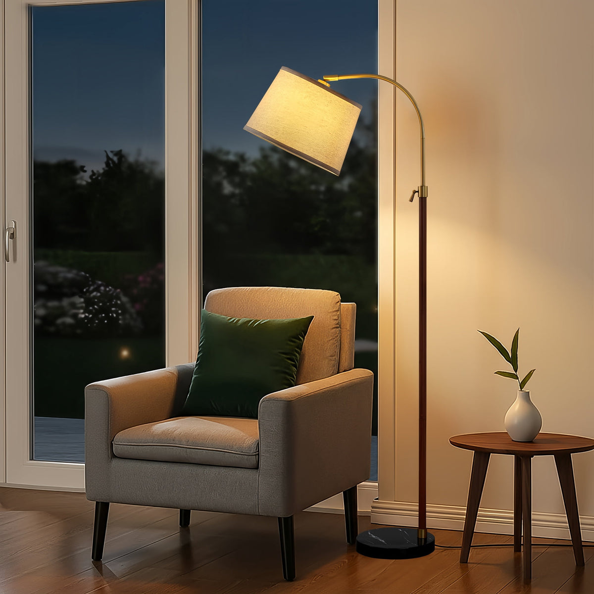 Cozylumi™ RORIA 64? Modern Floor Lamp, Height Adjustable Curved Standing Lamp,for