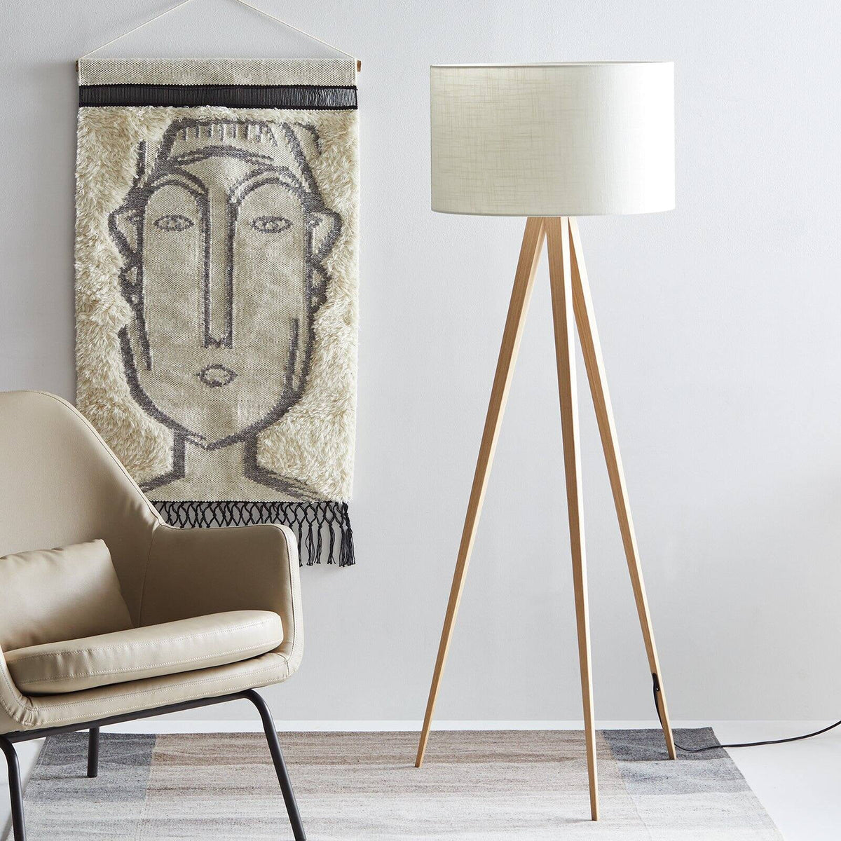 Cozylumi™ Home Director Metal Floor Lamp in Natural