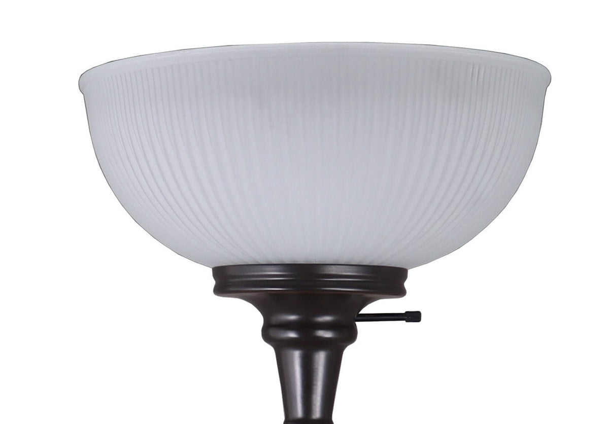 Cozylumi™ 71 in Oil Rubbed Bronze Floor Lamp with Frosted Glass Shade