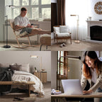 Cozylumi™ Lumadin 52?/72? Modern Adjustable 1-Light Modern Adjustable Brass Floor Lamp