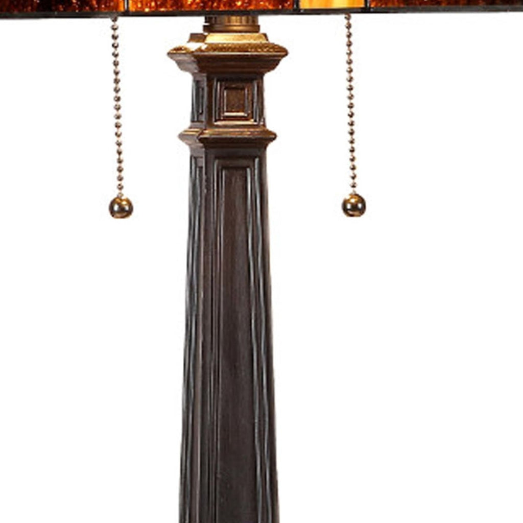 CHLOE Lighting INNES Tiffany-style 2 Light Mission Table Lamp 16" Shade
