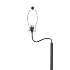 Cozylumi™ Glass End Table Floor Lamp with White Shade, Matte Black, 17"L x 17"W x 54"H