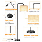 Cozylumi™ VOLIVO Floor Lamp, 63? Tall Standing Lamp with Foot Switch,3 Color