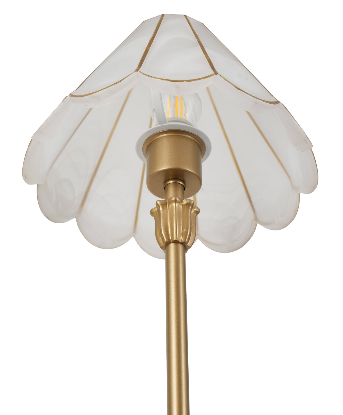 Cozylumi™ Capiz Scalloped Glass Table Lamp, Gold Finish, 19"H