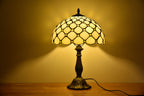 Orinova Tiffany Style Table Lamp Bedside LED Lamp Shades Bedroom Stained-Glass 18.1'' H Multi-Color