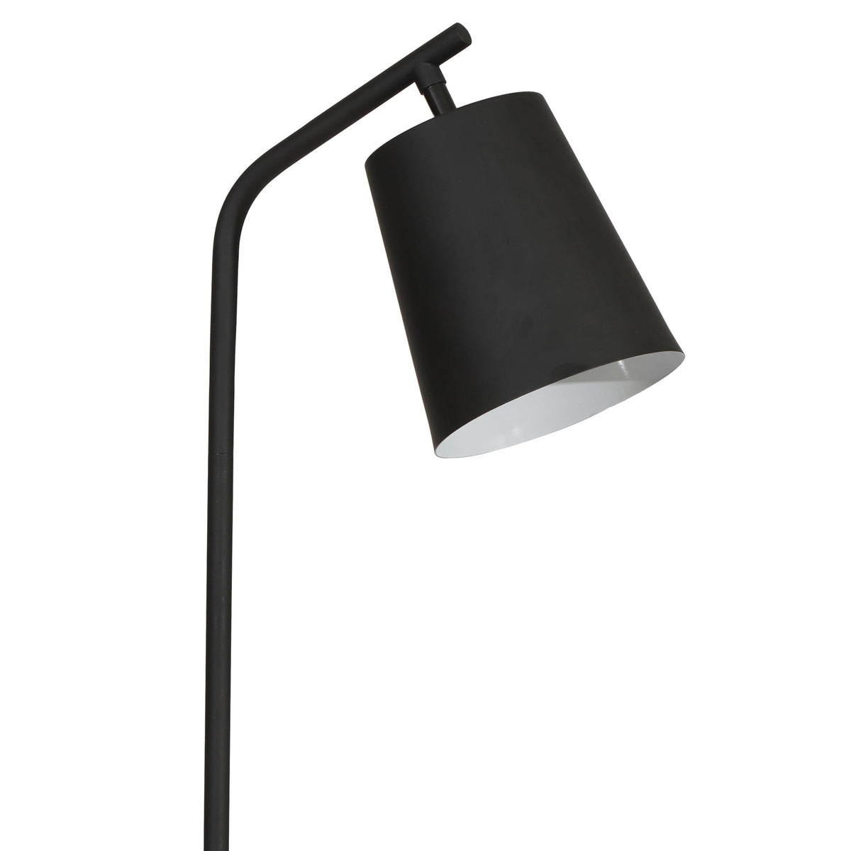 Cozylumi™ 65" Modern Adjustable Head Matte Black Floor Lamp with Black Conical