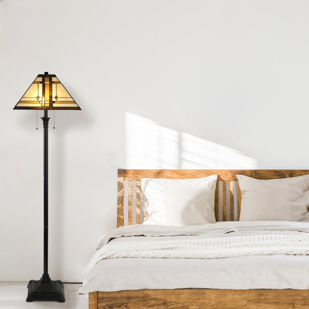 Cozylumi™ 61? Tiffany Style Floor Lamp - Standing Lamp for Bedroom and Living Room with