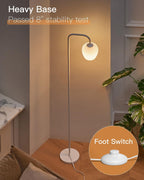 Cozylumi™ ONEWISH 65" Floor Lamp for Living Room, Modern Standing Lamp with Opal Glass