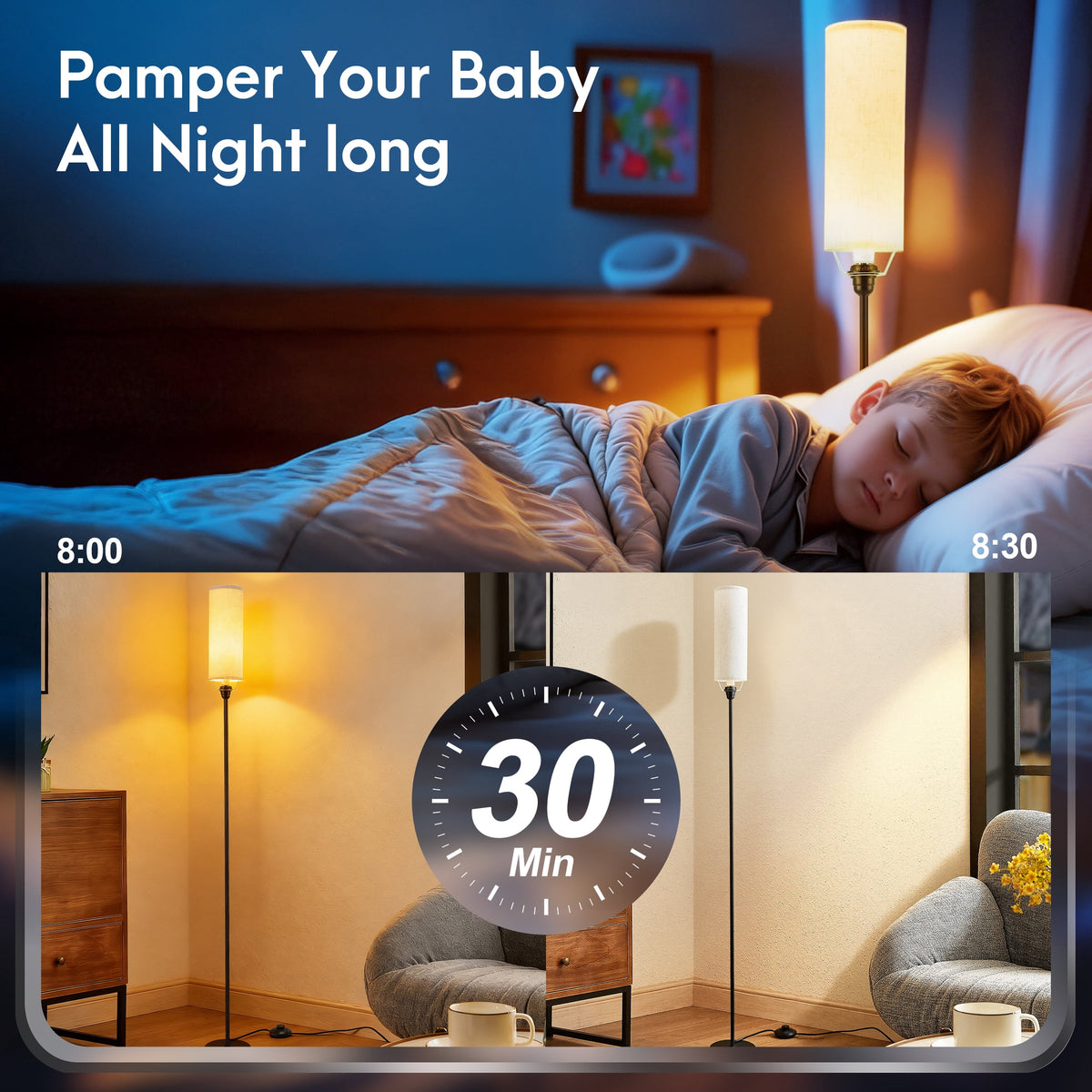 Cozylumi™ RELOIVE LED Floor Lamp,68.1? Dimmable Standing Tall Lamp with APP Control &