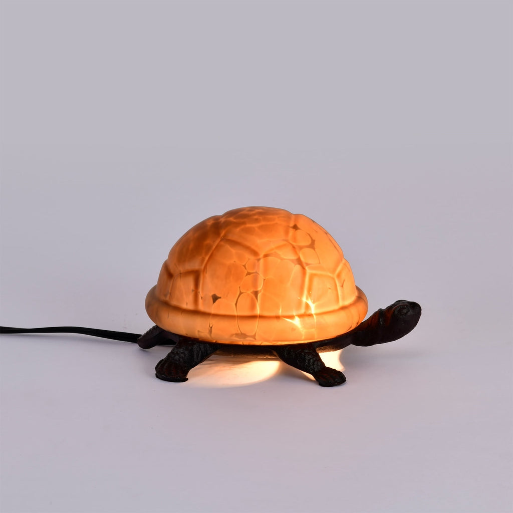Warehouse of Tiffanys Amber Turtle Accent Lamp