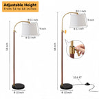 Cozylumi™ RORIA 64? Modern Floor Lamp, Height Adjustable Curved Standing Lamp,for