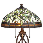 Robert Louis Tiffany Traditional Table Lamp 26" High Bronze Leaf and Vine Glass Shade for Living Room Family Bedroom Bedside Nightstand