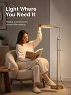 Cozylumi™ Lumadin 52?/72? Modern Adjustable 1-Light Modern Adjustable Brass Floor Lamp