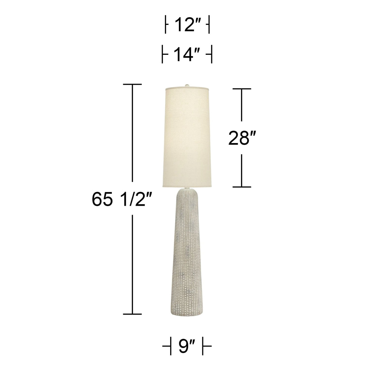 Cozylumi™ Leisa Mid Century Modern Southwest 64 1/2" Tall Standing Floor Lamp Foot