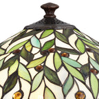 Robert Louis Tiffany Traditional Table Lamp 26" High Bronze Leaf and Vine Glass Shade for Living Room Family Bedroom Bedside Nightstand