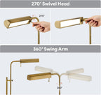 Cozylumi™ Lumadin 52?/72? Modern Adjustable 1-Light Modern Adjustable Brass Floor Lamp