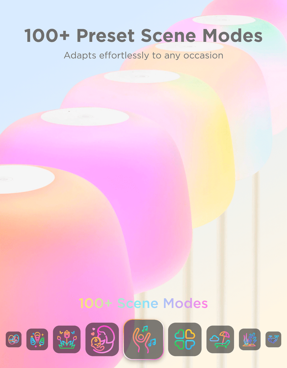 Cozylumi™ Govee Lantern Floor Lamp, Halo Gradient RGBIC Smart Corner Lamp with