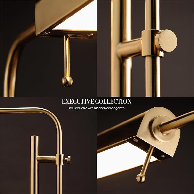 Cozylumi™ Lumadin 52?/72? Modern Adjustable 1-Light Modern Adjustable Brass Floor Lamp